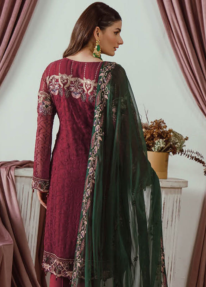 Ramsha Embroidered Chiffon Suit Unstitched 3 Piece RSH24C F-2501 - Formal Collection
