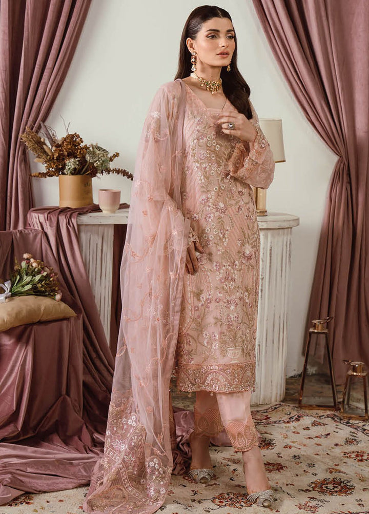 Ramsha Embroidered Chiffon Suit Unstitched 3 Piece RSH24C F-2502 - Formal Collection