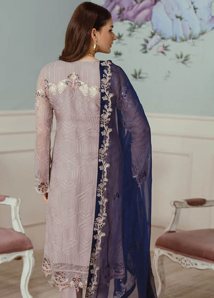 Ramsha Embroidered Chiffon Suit Unstitched 3 Piece RSH24C F-2503 - Formal Collection