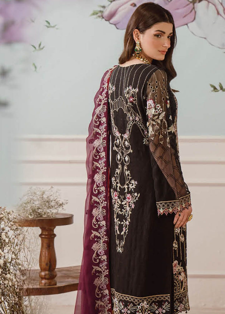 Ramsha Embroidered Chiffon Suit Unstitched 3 Piece RSH24C F-2504 - Formal Collection
