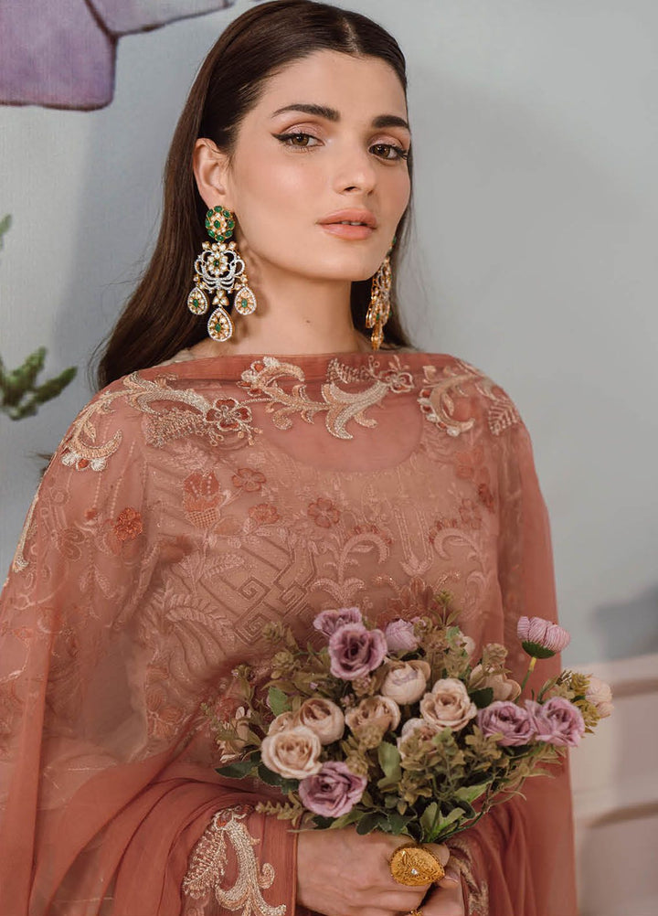 Ramsha Embroidered Chiffon Suit Unstitched 3 Piece RSH24C F-2505 - Formal Collection