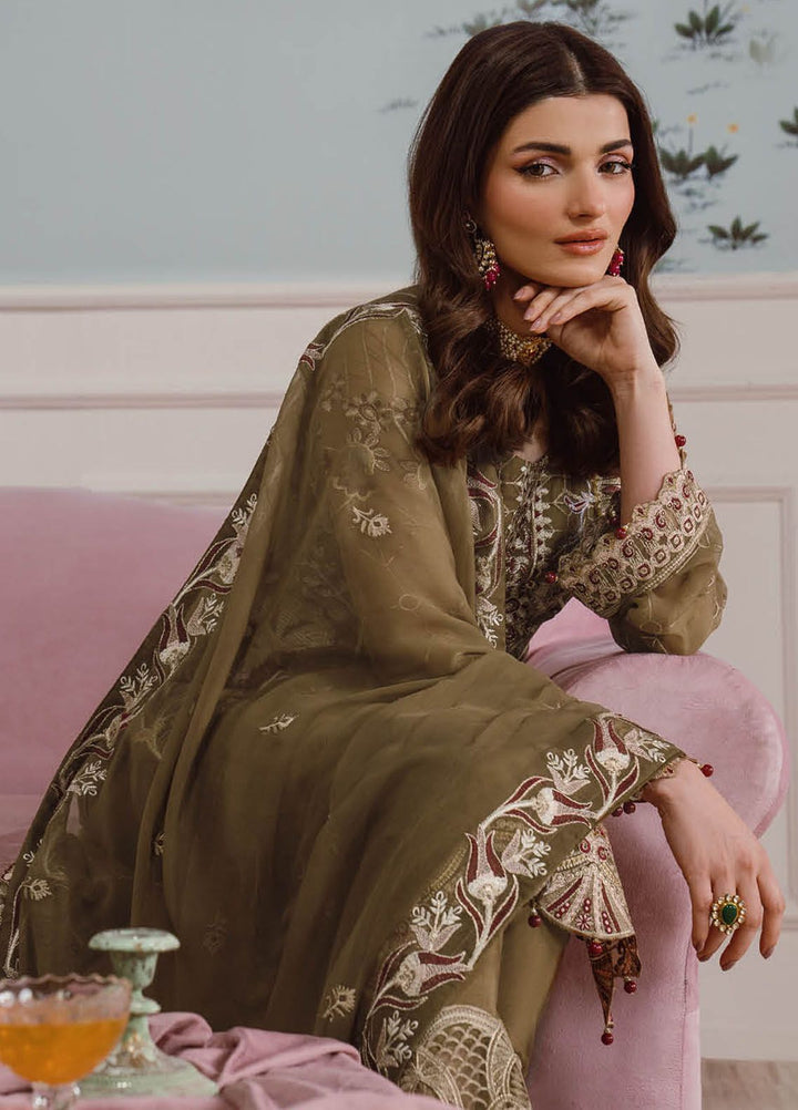 Ramsha Embroidered Chiffon Suit Unstitched 3 Piece RSH24C F-2510 - Formal Collection