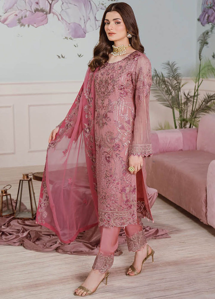 Ramsha Embroidered Chiffon Suit Unstitched 3 Piece RSH24C F-2511 - Formal Collection
