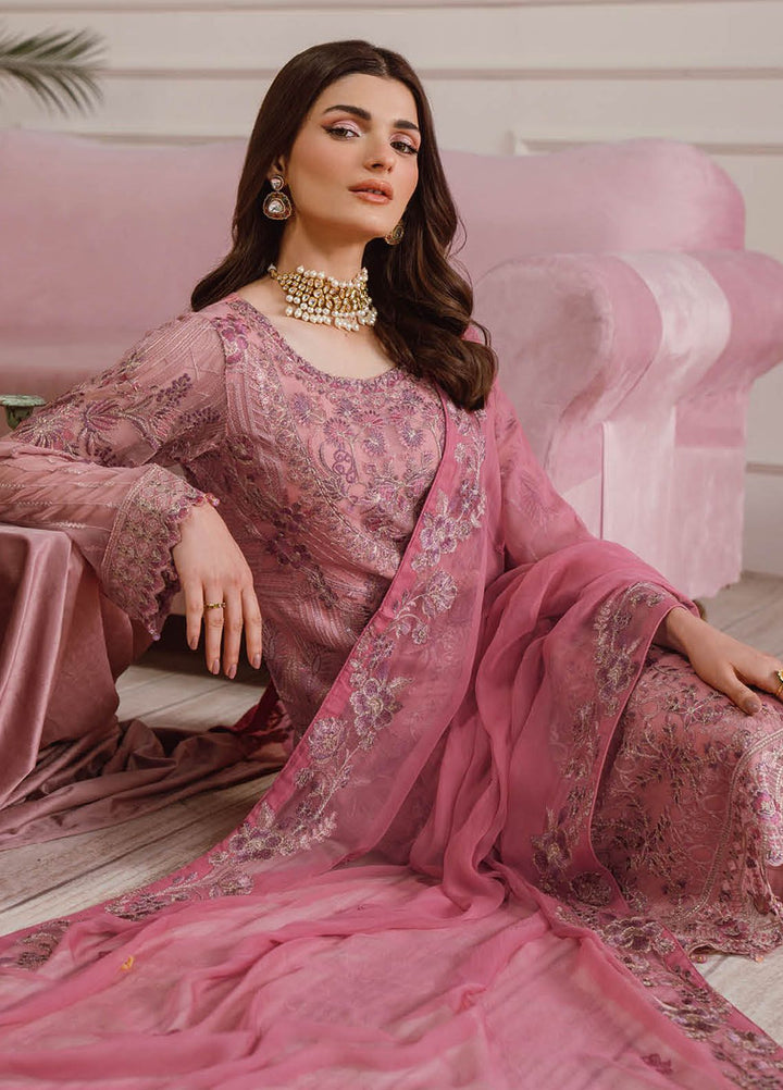 Ramsha Embroidered Chiffon Suit Unstitched 3 Piece RSH24C F-2511 - Formal Collection