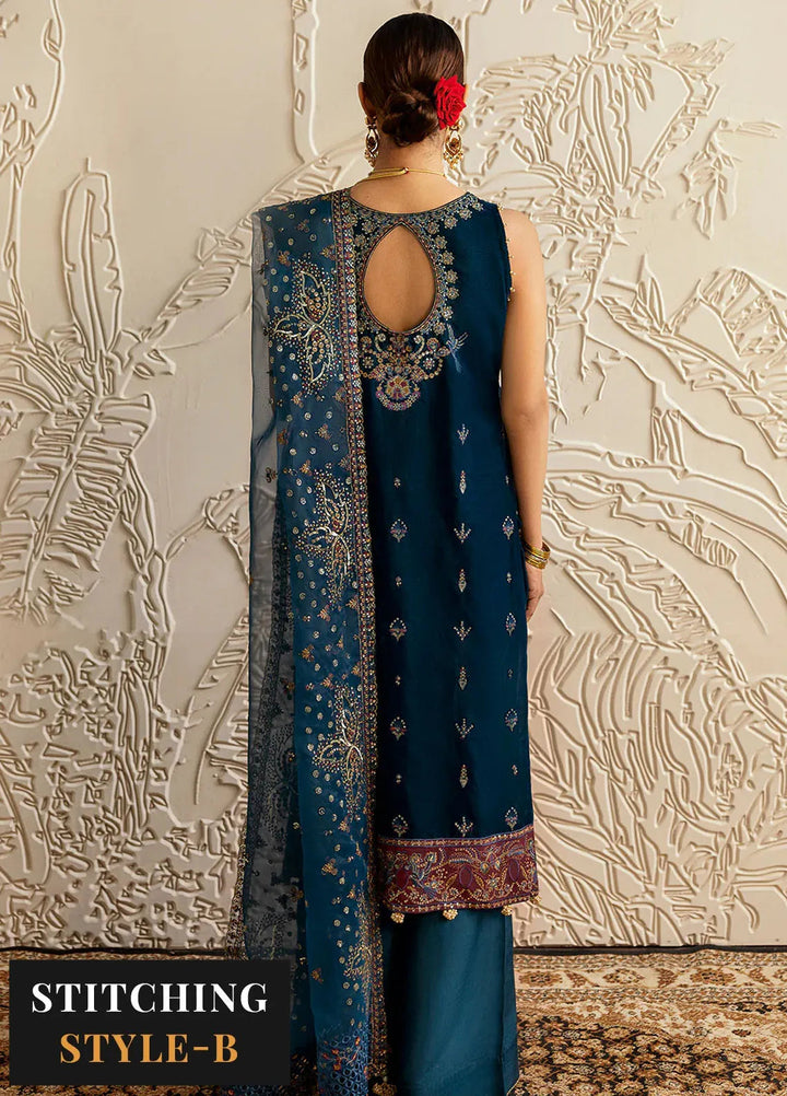 Ramsha Embroidered Velvet Suit Unstitched 3 Piece RSH24VL V-604 - Luxury Collection