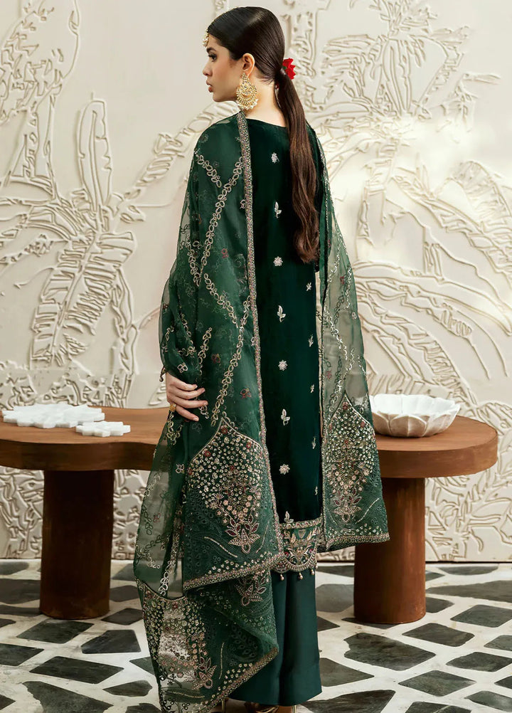 Ramsha Embroidered Velvet Suit Unstitched 3 Piece RSH24VL V-607 - Luxury Collection