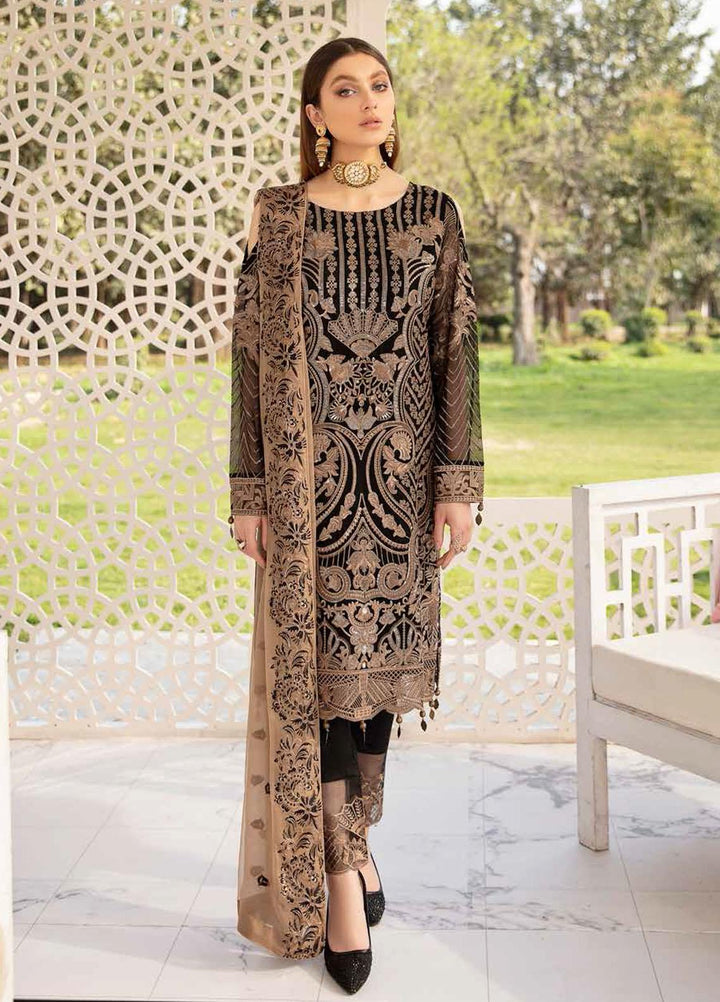 Ramsha Embroidered Chiffon Suits Unstitched 3 Piece RSH21-C20 2001 - Luxury Collection