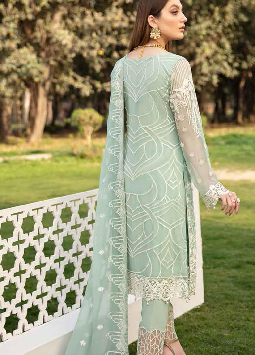 Ramsha Embroidered Chiffon Suits Unstitched 3 Piece RSH21-C20 2002 - Luxury Collection