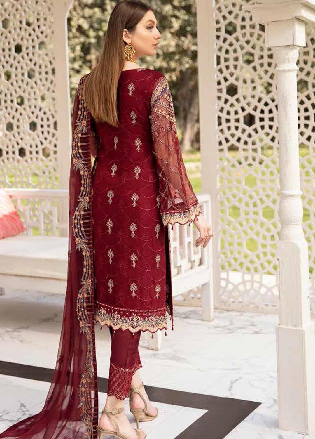 Ramsha Embroidered Chiffon Suits Unstitched 3 Piece RSH21-C20 2003 - Luxury Collection