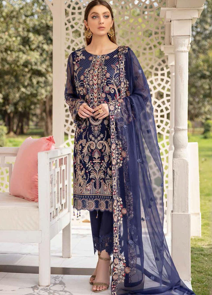 Ramsha Embroidered Chiffon Suits Unstitched 3 Piece RSH21-C20 2005 - Luxury Collection