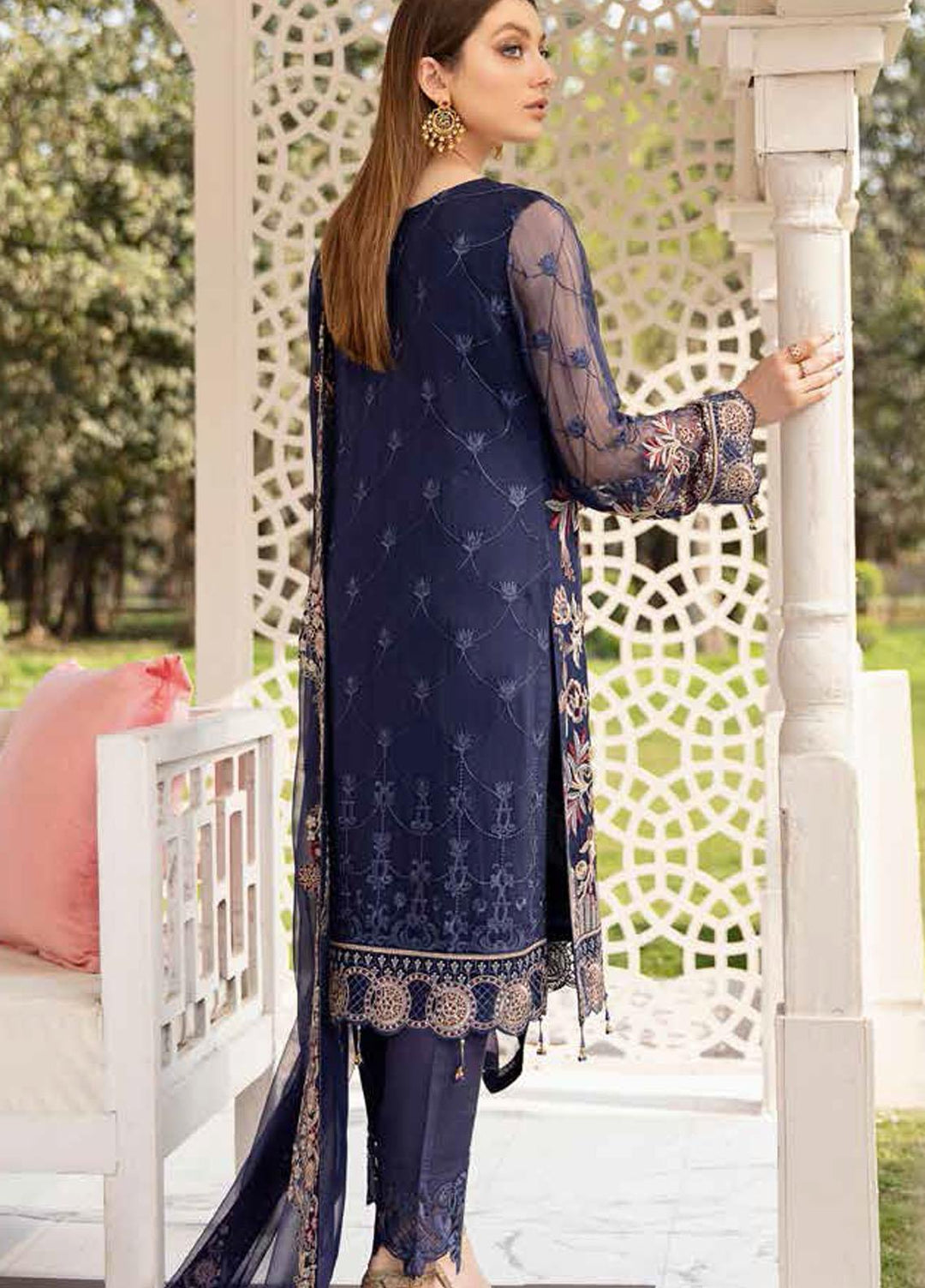 Ramsha Embroidered Chiffon Suits Unstitched 3 Piece RSH21-C20 2005 - Luxury Collection