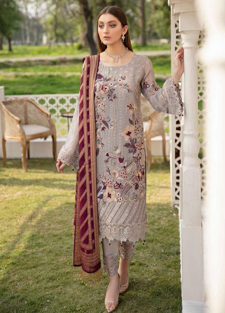 Ramsha Embroidered Chiffon Suits Unstitched 3 Piece RSH21-C20 2006 - Luxury Collection