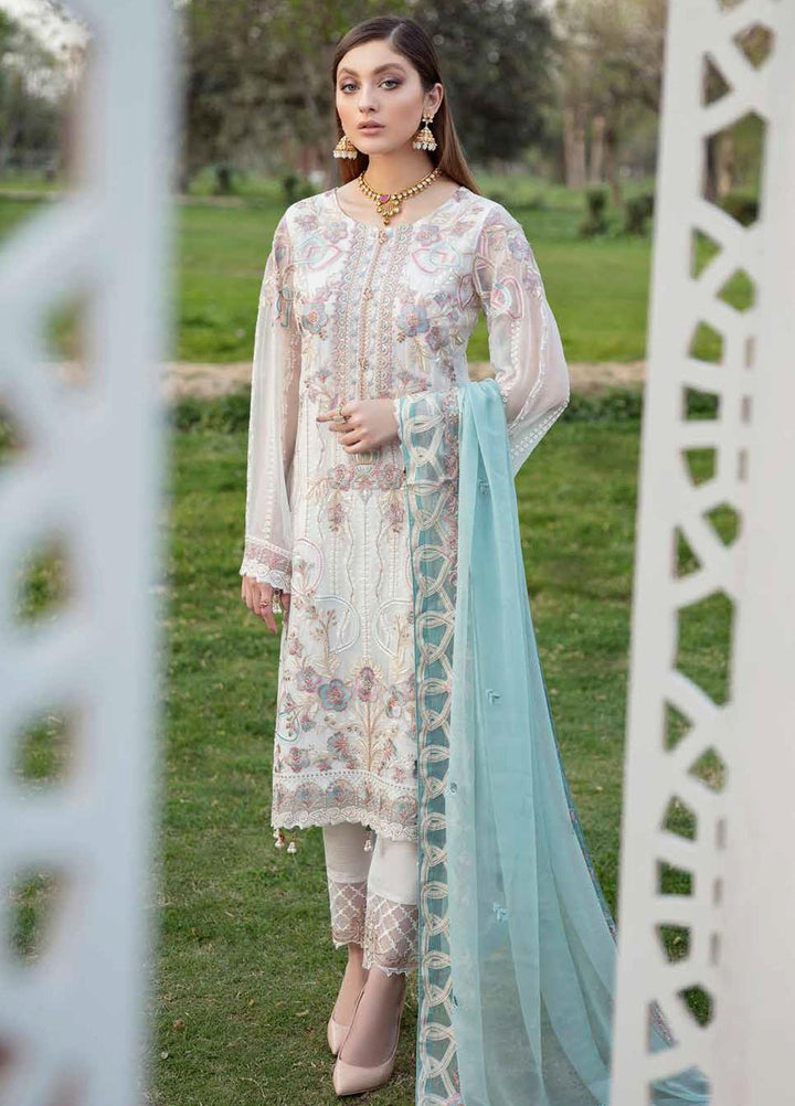 Ramsha Embroidered Chiffon Suits Unstitched 3 Piece RSH21-C20 2008 - Luxury Collection