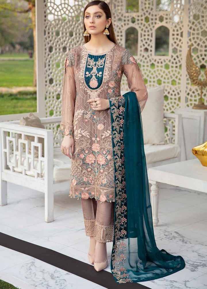 Ramsha Embroidered Chiffon Suits Unstitched 3 Piece RSH21-C20 2009 - Luxury Collection