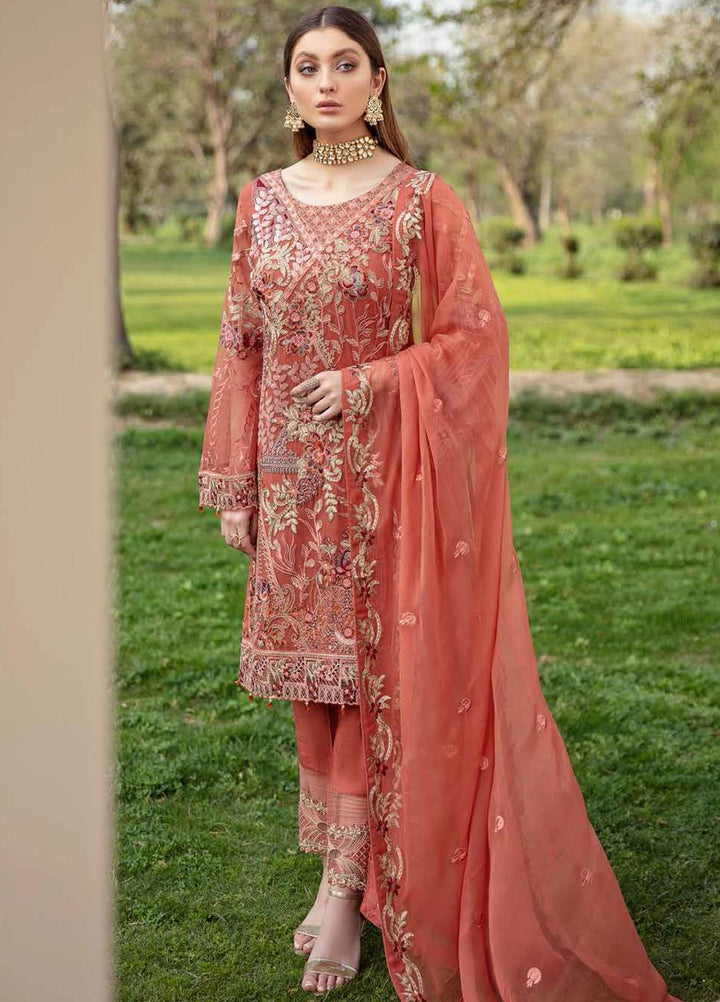 Ramsha Embroidered Chiffon Suits Unstitched 3 Piece RSH21-C20 2010 - Luxury Collection