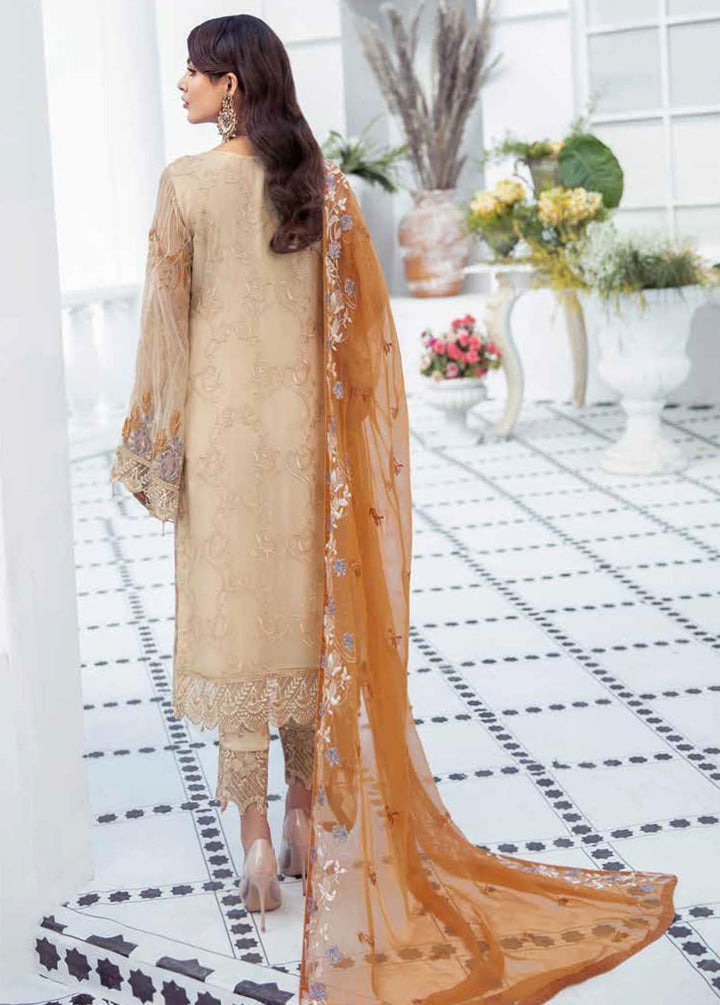 Ramsha Embroidered Chiffon Suits Unstitched 3 Piece RSH21-C21 F-2103 - Luxury Collection