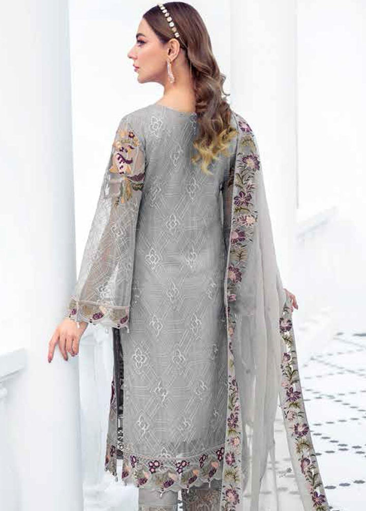 Ramsha Embroidered Chiffon Suits Unstitched 3 Piece RSH21-C21 F-2106 - Luxury Collection