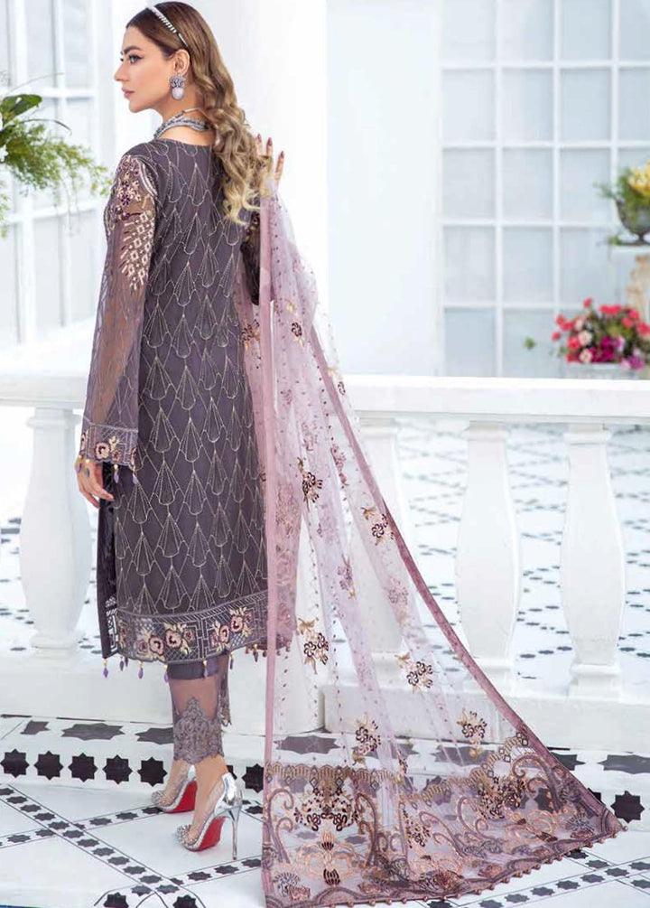 Ramsha Embroidered Chiffon Suits Unstitched 3 Piece RSH21-C21 F-2110 - Luxury Collection