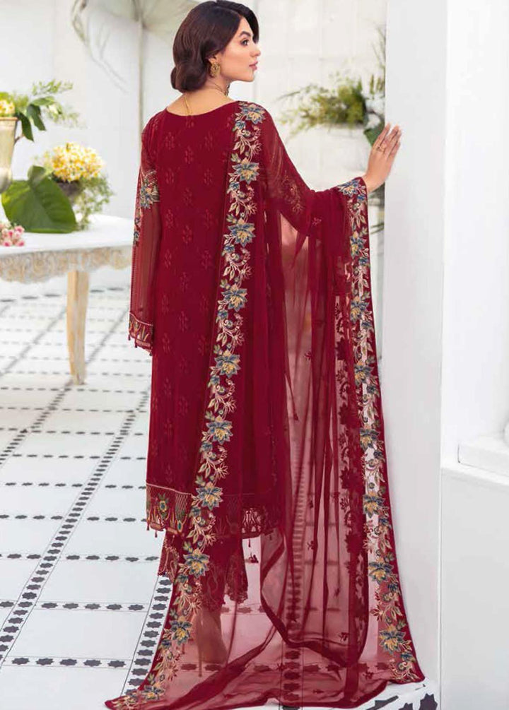 Ramsha Embroidered Chiffon Suits Unstitched 3 Piece RSH21-C21 F-2111 - Luxury Collection