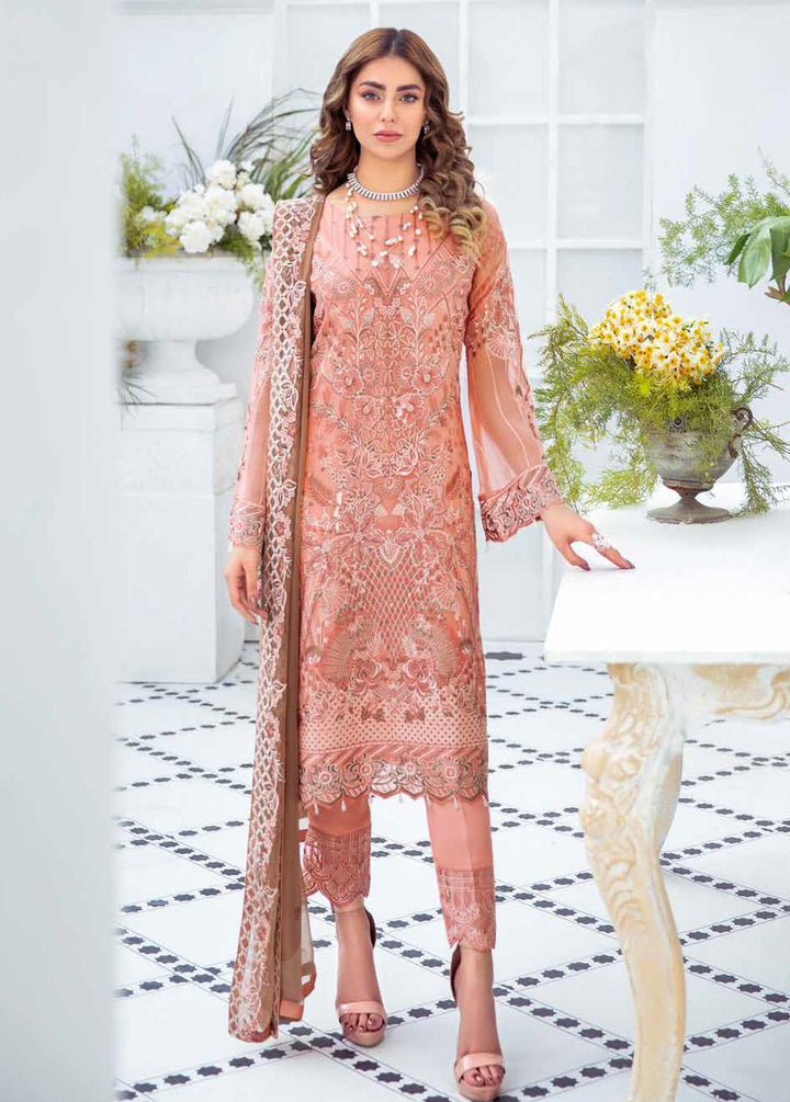 Ramsha Embroidered Chiffon Suits Unstitched 3 Piece RSH21-C21 F-2112 - Luxury Collection