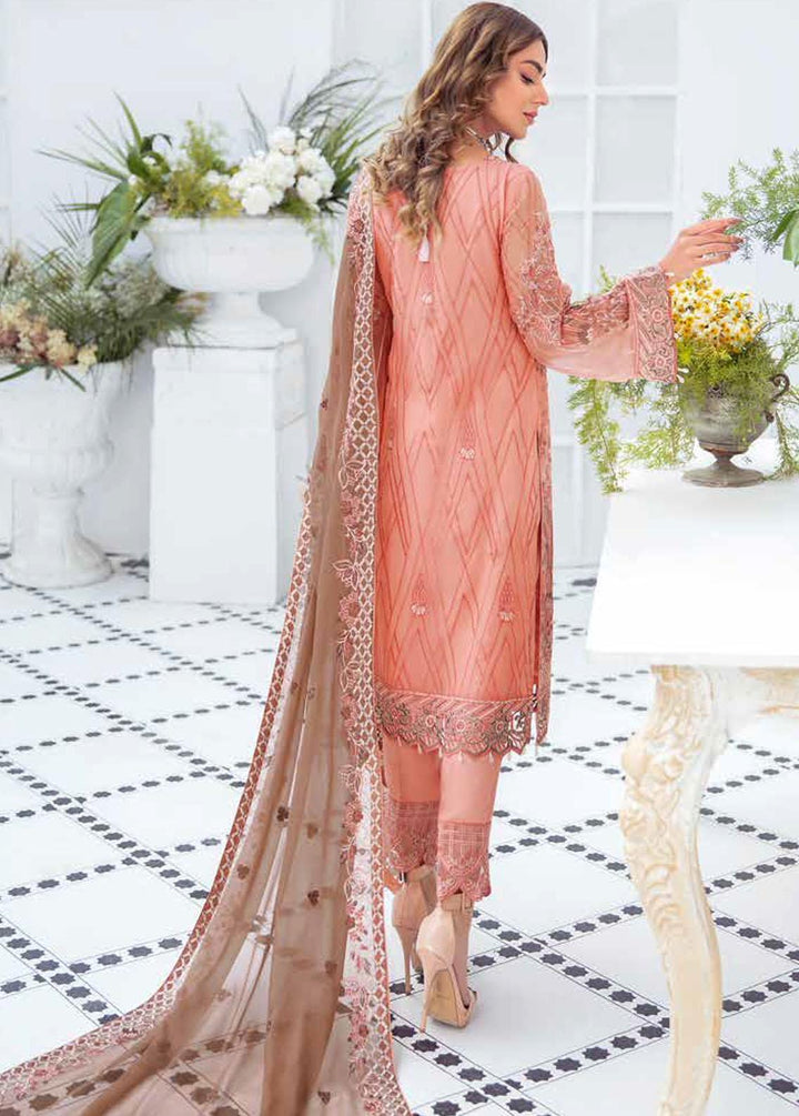 Ramsha Embroidered Chiffon Suits Unstitched 3 Piece RSH21-C21 F-2112 - Luxury Collection