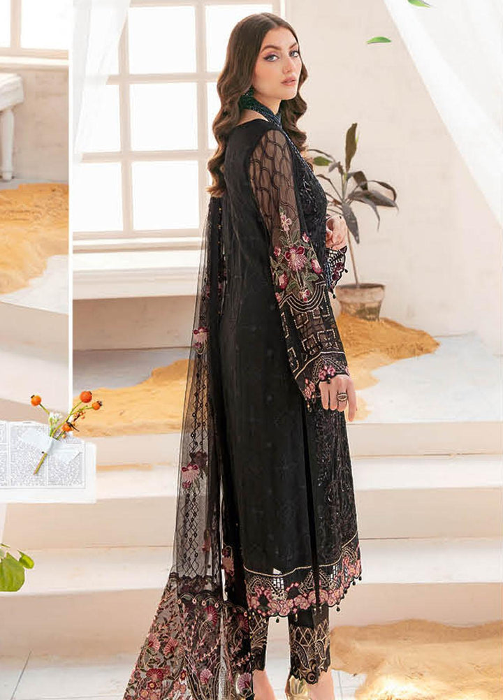 Ramsha Embroidered Chiffon Suits Unstitched 3 Piece RSH22C F-2204 - Luxury Collection