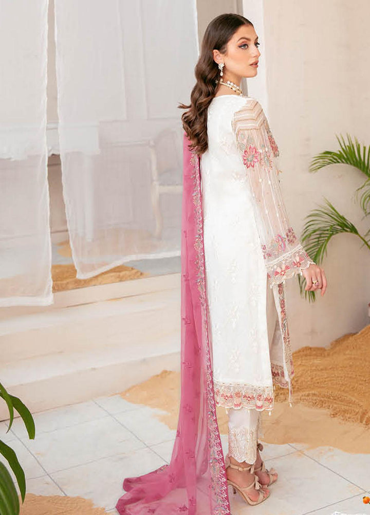 Ramsha Embroidered Chiffon Suits Unstitched 3 Piece RSH22C F-2205 - Luxury Collection