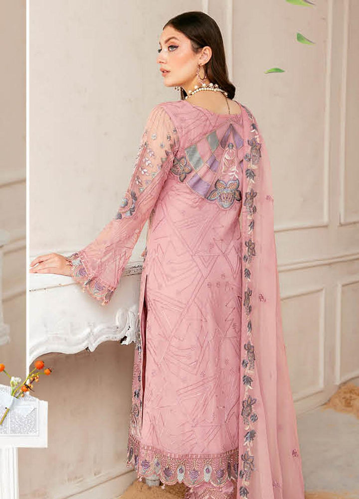 Ramsha Embroidered Chiffon Suits Unstitched 3 Piece RSH22C F-2207 - Luxury Collection