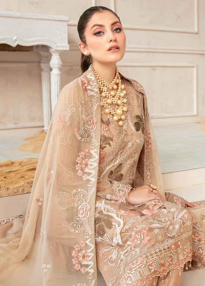 Ramsha Embroidered Chiffon Suits Unstitched 3 Piece RSH22C F-2209 - Luxury Collection