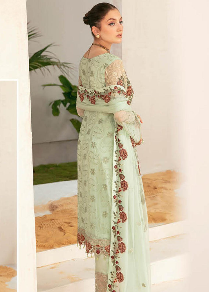 Ramsha Embroidered Chiffon Suits Unstitched 3 Piece RSH22C F-2212 - Luxury Collection