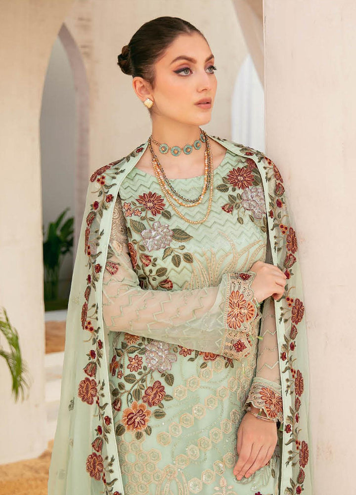 Ramsha Embroidered Chiffon Suits Unstitched 3 Piece RSH22C F-2212 - Luxury Collection