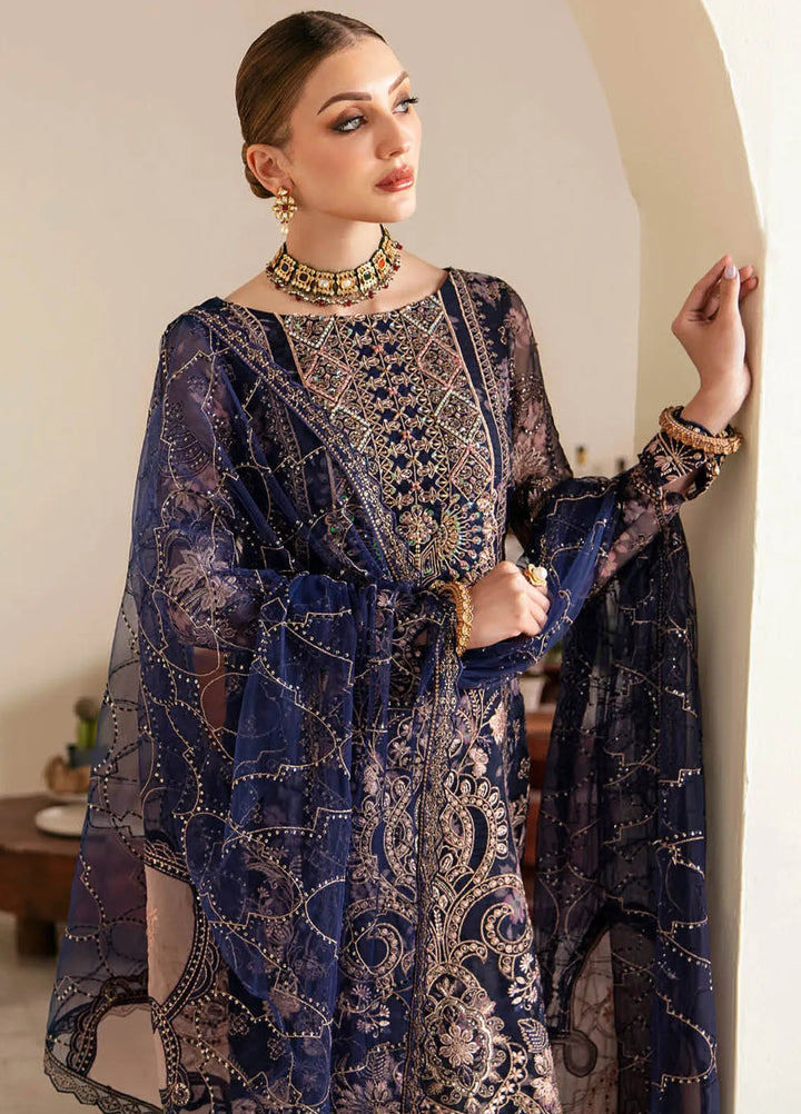 Ramsha Luxury Embroidered  Suit Unstitched 4 Piece RSH24L E-101 - Formals Collection