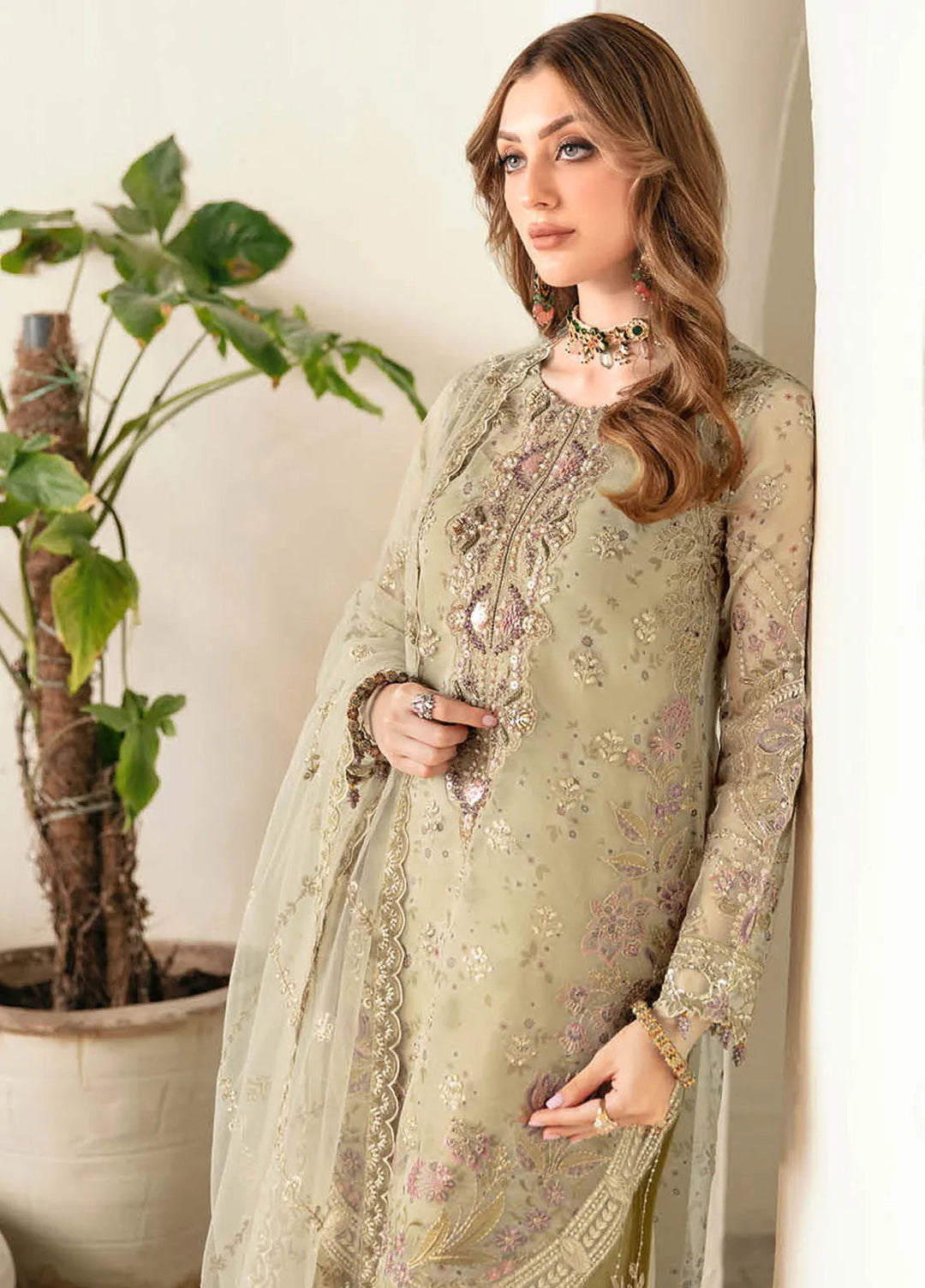 Ramsha Luxury Embroidered  Suit Unstitched 4 Piece RSH24L E-102 - Formals Collection