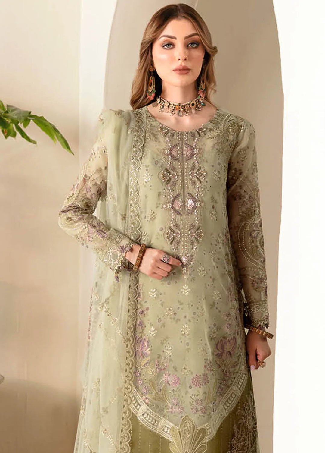 Ramsha Luxury Embroidered  Suit Unstitched 4 Piece RSH24L E-102 - Formals Collection