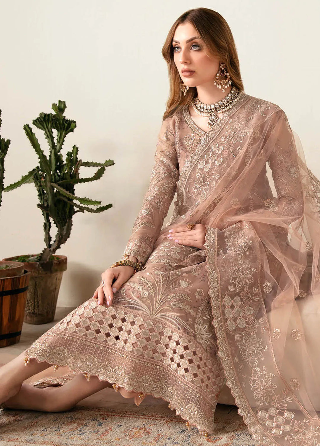Ramsha Luxury Embroidered  Suit Unstitched 4 Piece RSH24L E-104 - Formals Collection