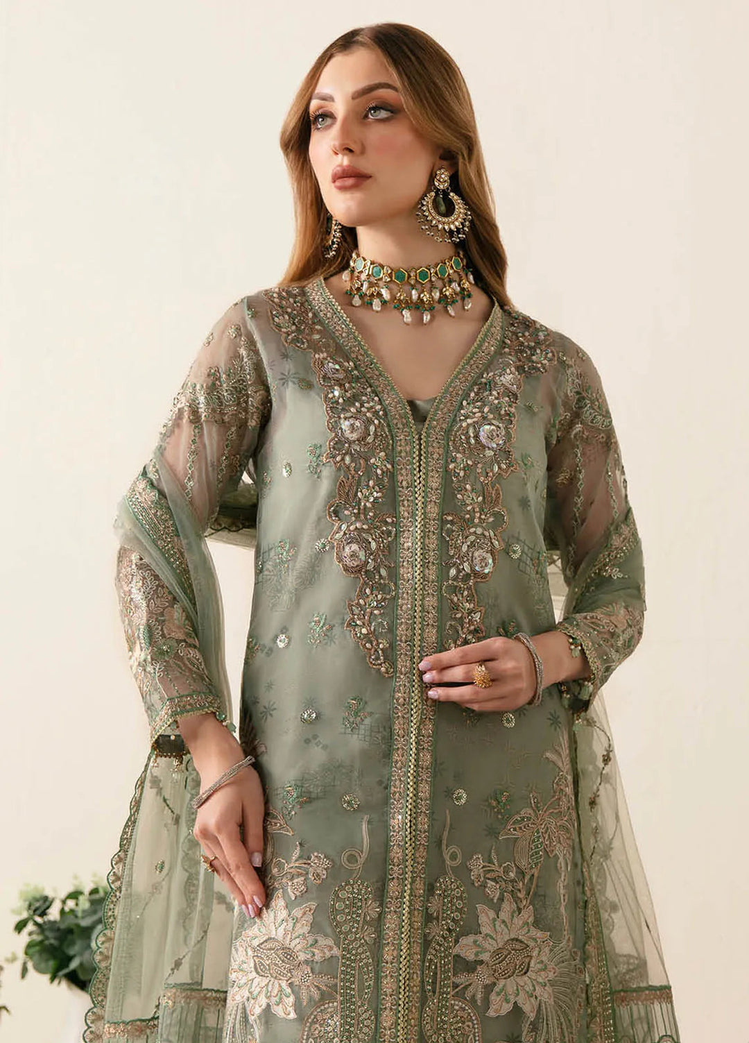 Ramsha Luxury Embroidered  Suit Unstitched 4 Piece RSH24L E-106 - Formals Collection
