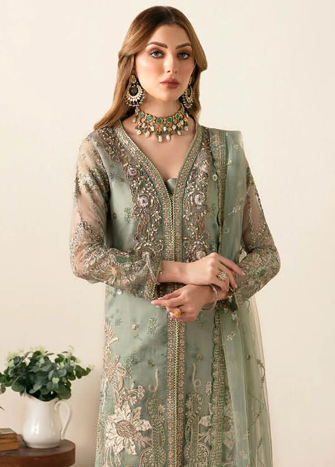 Ramsha Luxury Embroidered  Suit Unstitched 4 Piece RSH24L E-106 - Formals Collection