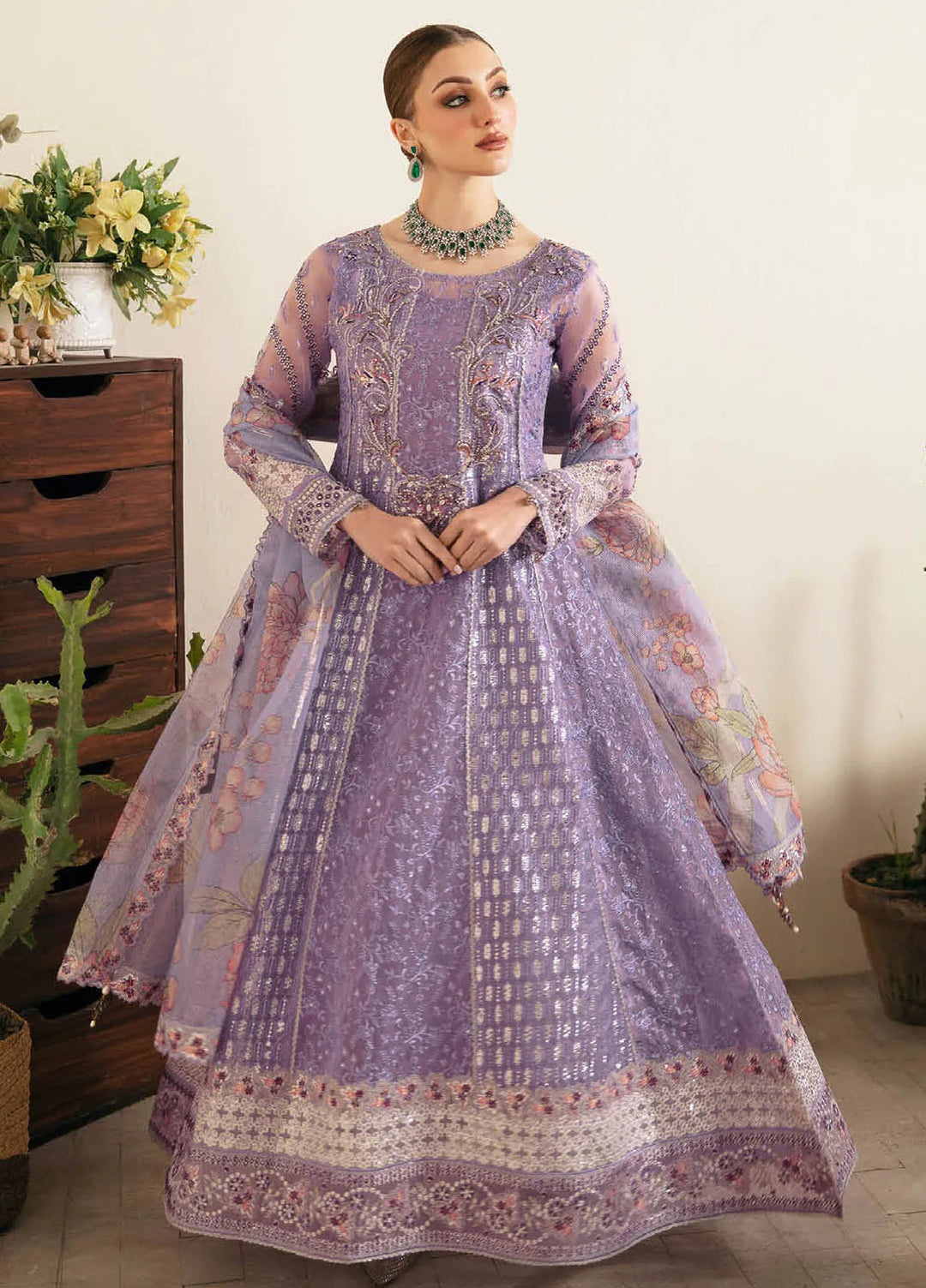Ramsha Luxury Embroidered  Suit Unstitched 4 Piece RSH24L E-107 - Formals Collection