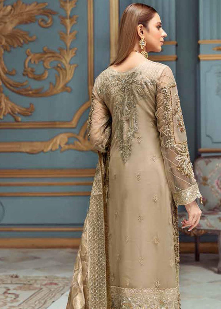 Ramsha Embroidered Net Suits Unstitched 3 Piece RSH22WD H-102 - Wedding Collection