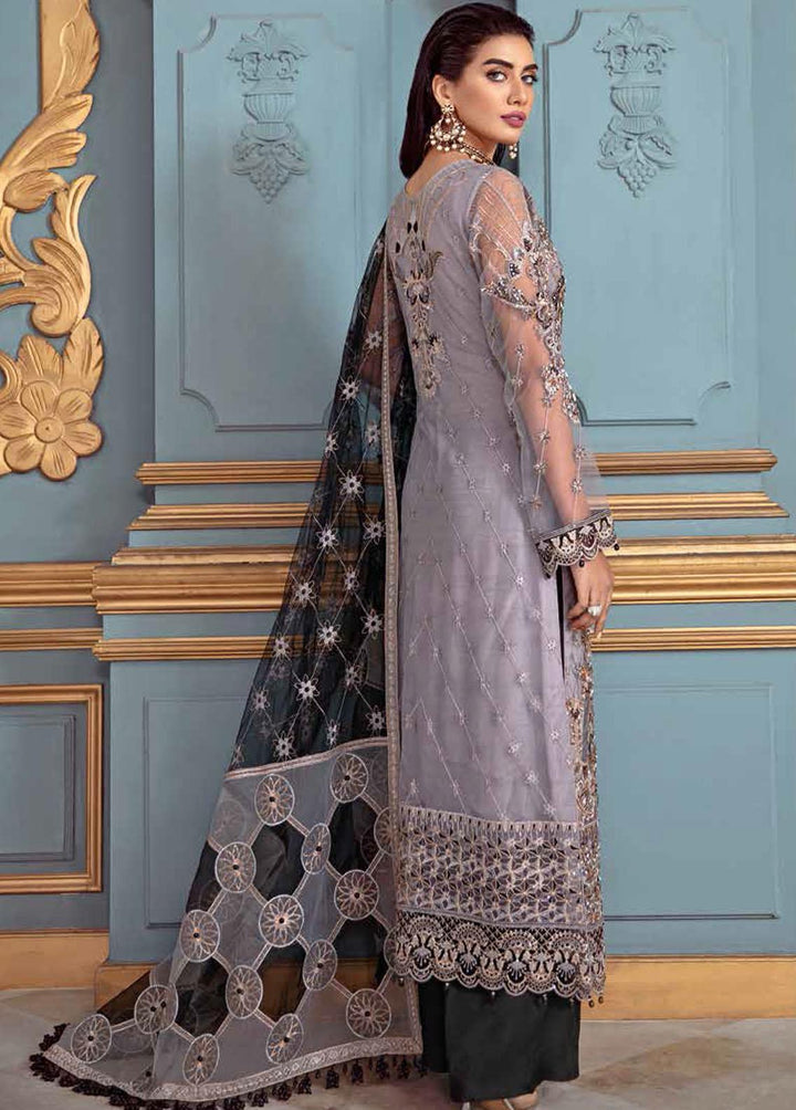 Ramsha Embroidered Net Suits Unstitched 3 Piece RSH22WD H-108 - Wedding Collection