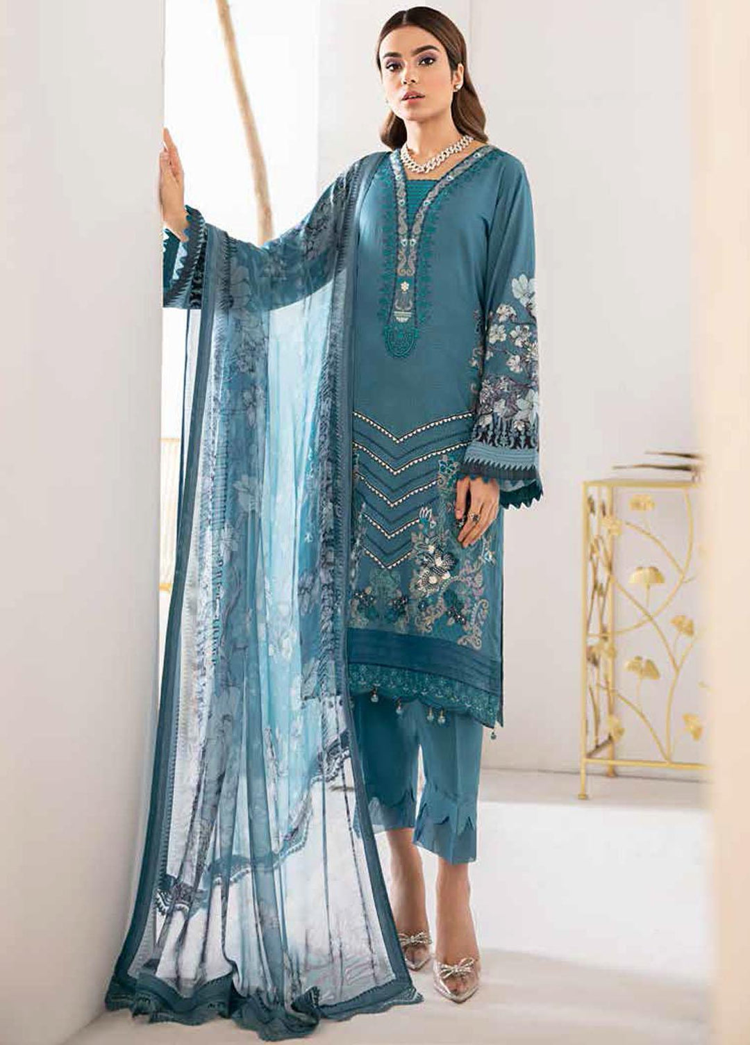 Reet By Ramsha Embroidered Viscose Suits Unstitched 3 Piece RSH21-R2 201 - Winter Collection