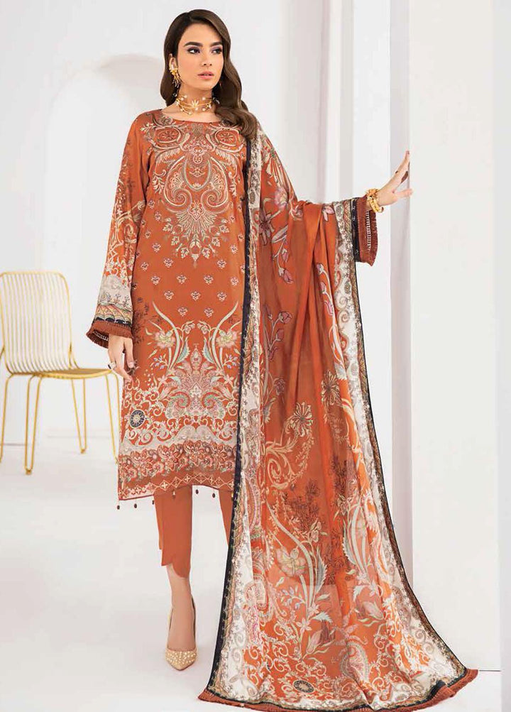Reet By Ramsha Embroidered Viscose Suits Unstitched 3 Piece RSH21-R2 204 - Winter Collection