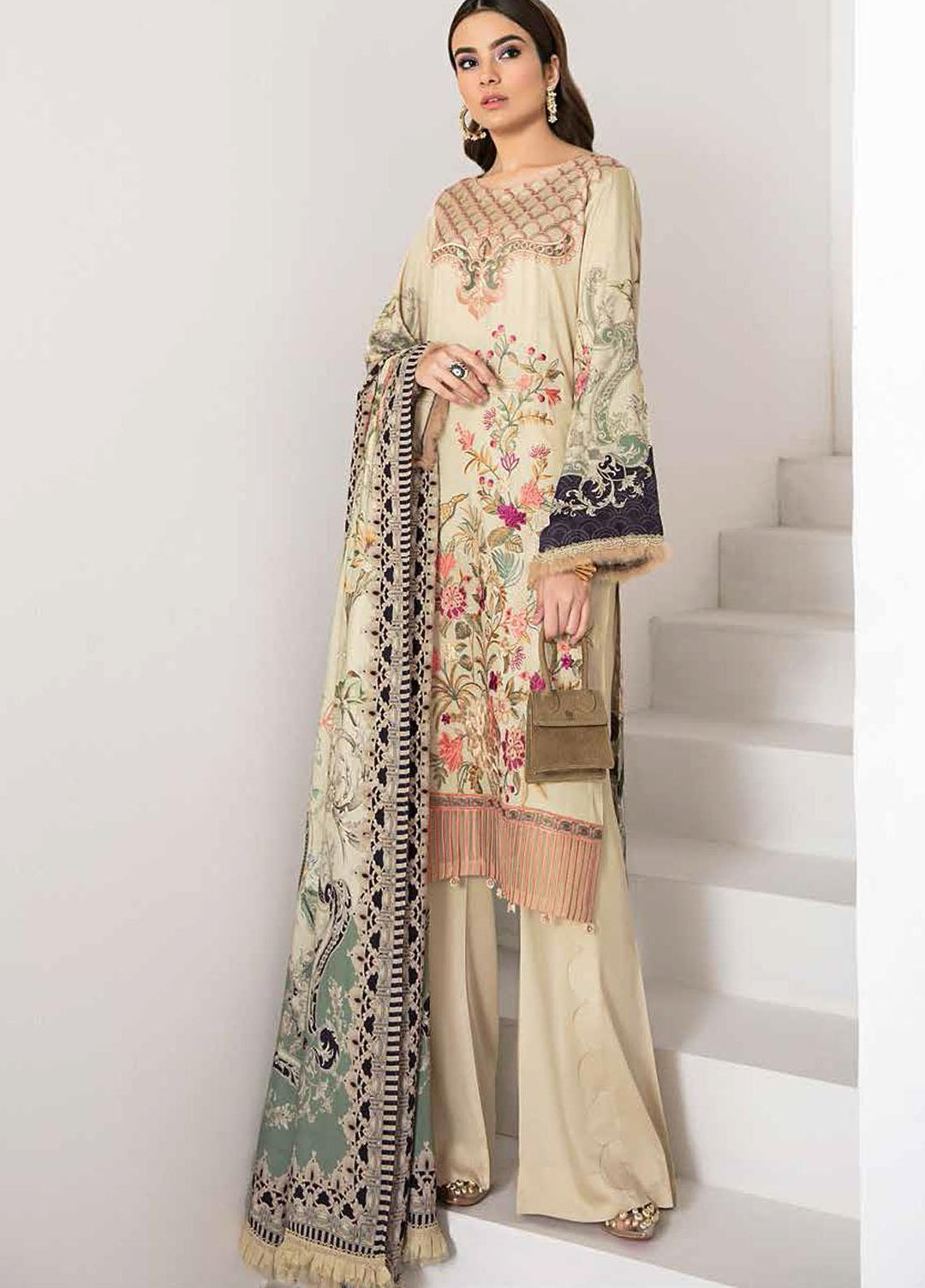 Reet By Ramsha Embroidered Viscose Suits Unstitched 3 Piece RSH21-R2 208 - Winter Collection