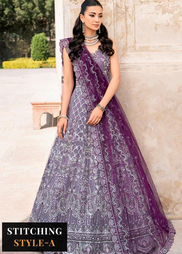 Ramsha Embroidered Net Suits Unstitched 4 Piece RSH23LW H-201 - Wedding Collection