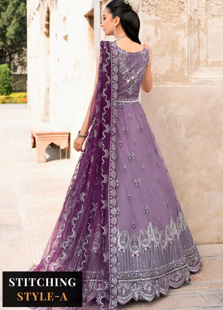 Ramsha Embroidered Net Suits Unstitched 4 Piece RSH23LW H-201 - Wedding Collection