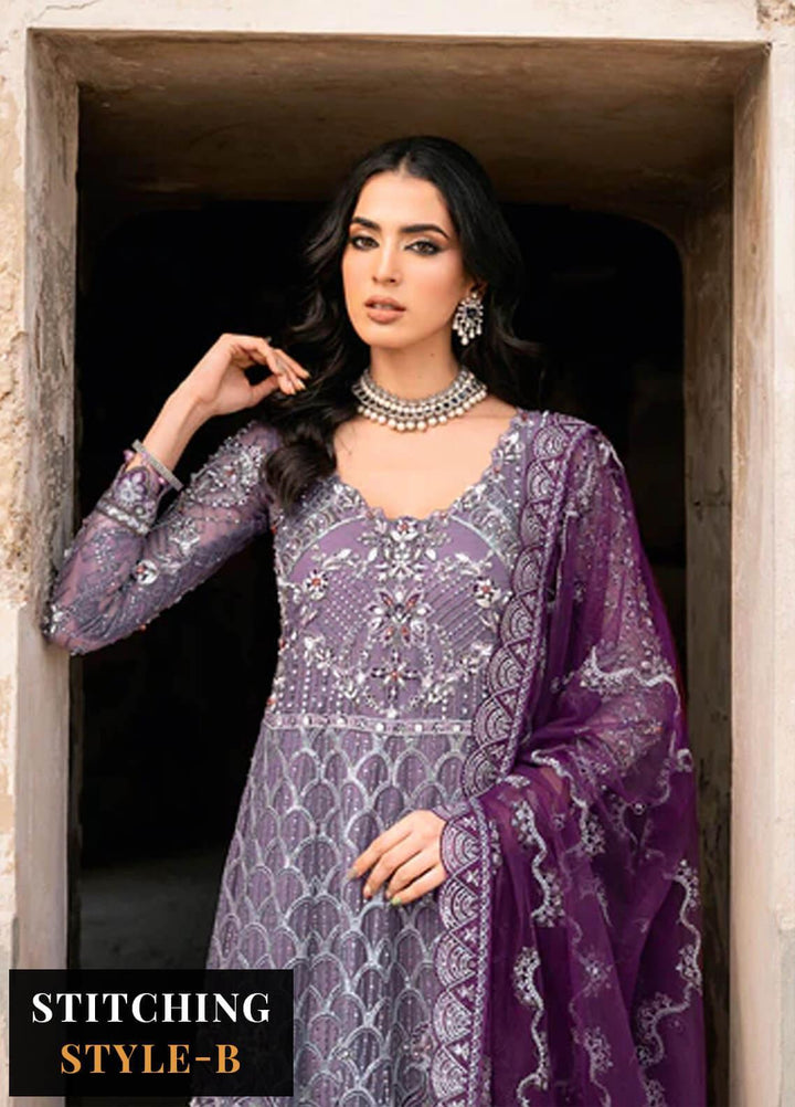 Ramsha Embroidered Net Suits Unstitched 4 Piece RSH23LW H-201 - Wedding Collection