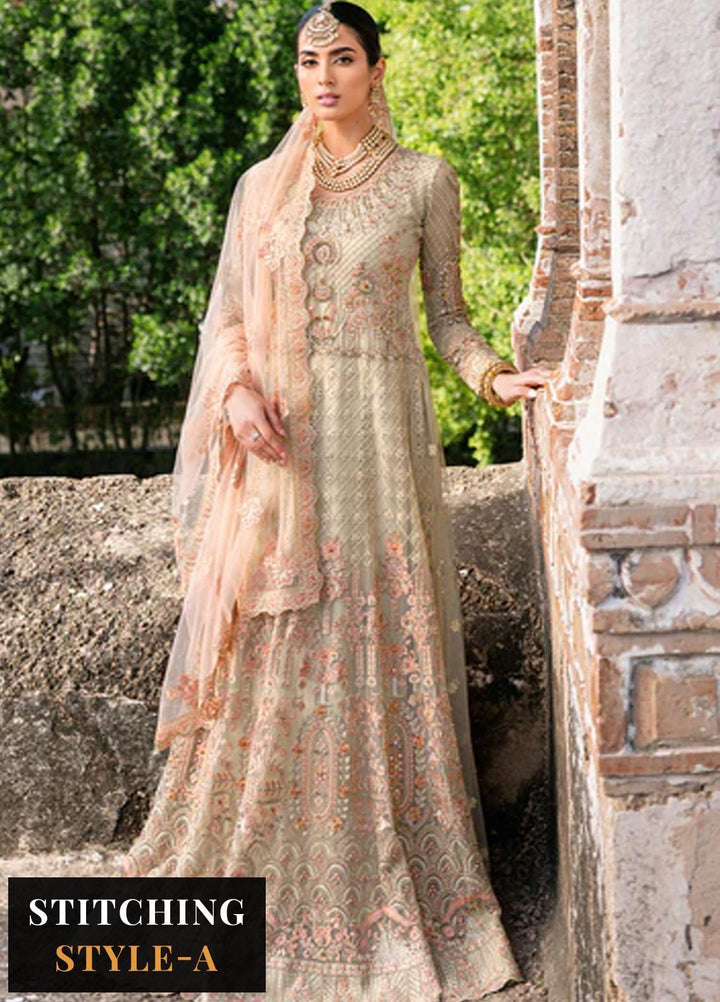 Ramsha Embroidered Net Suits Unstitched 4 Piece RSH23LW H-202 - Wedding Collection