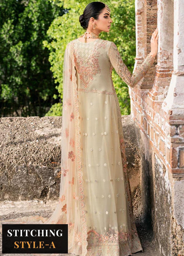 Ramsha Embroidered Net Suits Unstitched 4 Piece RSH23LW H-202 - Wedding Collection