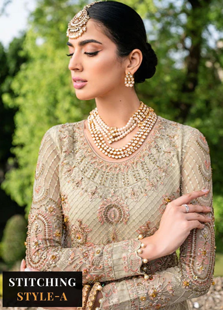 Ramsha Embroidered Net Suits Unstitched 4 Piece RSH23LW H-202 - Wedding Collection