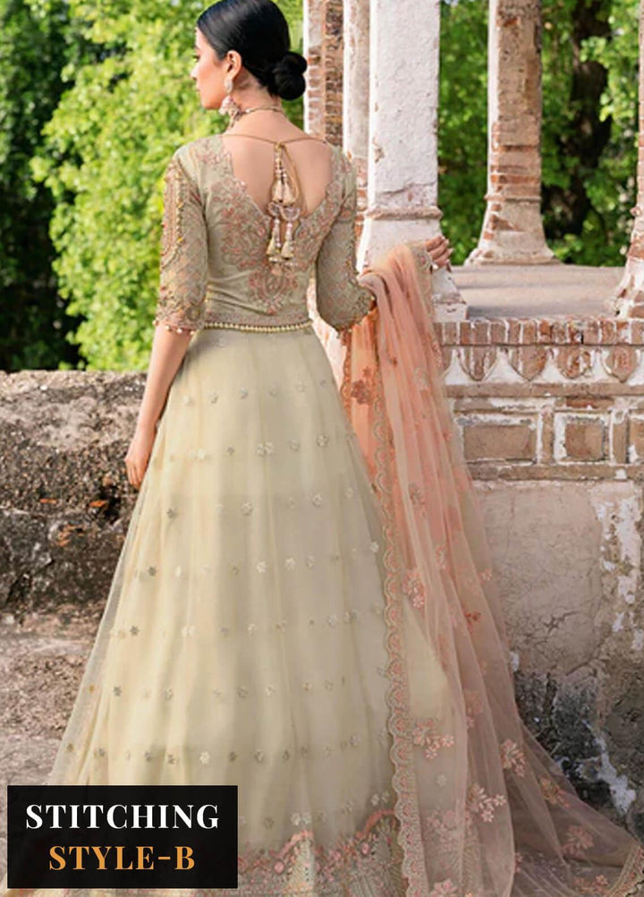 Ramsha Embroidered Net Suits Unstitched 4 Piece RSH23LW H-202 - Wedding Collection